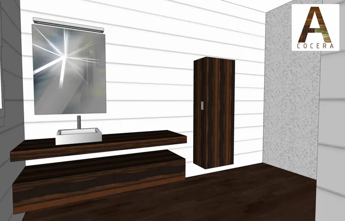 Infografía 3D de un mueble a medida en San Pedro del Pinatar