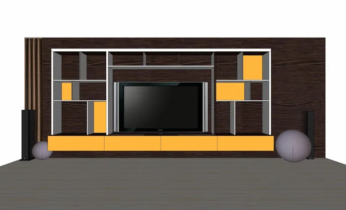 Render 3D de una cocina de diseño