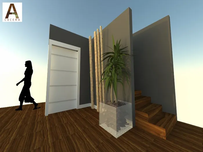 Render 3D de una cocina de diseño
