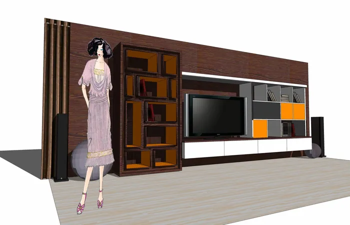 Diseño 3D de mobiliario en madera