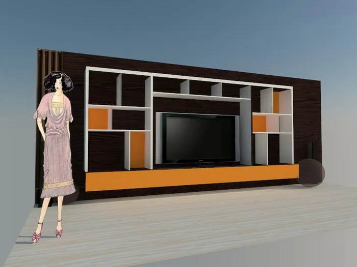 Diseño 3D de mobiliario en madera